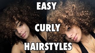 Easy Curly Hairstyles| How To Style My 3B Hair