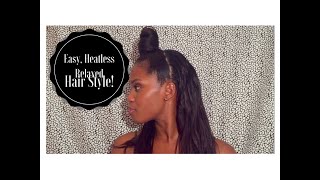 Easy Heatless Relaxed Hair Style!