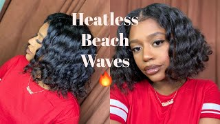 Heatless Beach Waves On Straight Type 4 Natural Hair