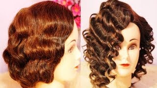 No Heat Curls Waves- Retro-Flapper Finger Waves For Short Hair (Inspired) -Beautyklove
