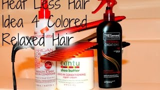Heat Less Protective Hair Idea For Colored Relaxed Hair