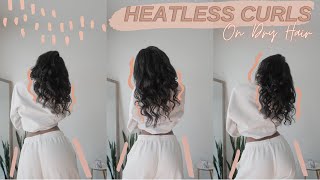 Heatless Curls Straightened Natural Hair| Heatless Curls Black Hair, Overnight Heatless Curls Easy