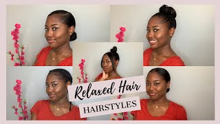5 Easy & Simple Protective Hairstyles For Relaxed Hair | Life With Ashley-Rae
