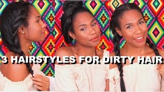 No Heat Summer Hairstyles For Dirty Relaxed Hair! | Braided Hairstyles, Twists, Messy Bun