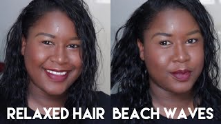 Heatless Beach Waves For Relaxed Hair