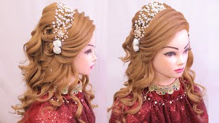 Curly Hairstyle For Wedding L Bridal Hairstyle Tutorial L New Hairstyle For Girls L Braid Hairstyles