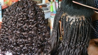 How To Box Braids / How To Curl Braids