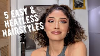 5 Easy Heatless Hairstyles: Hairstyling For Short Curly Hair