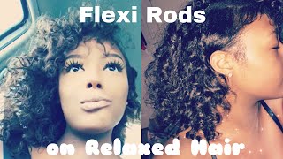 Flexi Rods On Relaxed Hair ♡