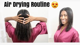Relaxed Hair | How To Air Dry Relaxed Hair Smooth | Heat Free
