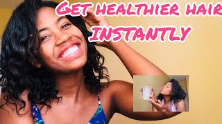 Rice Water On Damaged Relaxed Hair! Instant Growth?! ( Flexi Rods No Heat Curls Results)