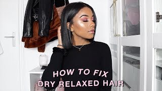 How I Deep Condition & Fix Dry Relaxed Hair.
