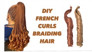 Diy French Curls Braiding Hair | Pre-Curled Braids | Curly Braids Extension #Shorts #Youtubeshorts