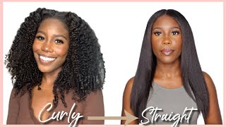 Curly To Straight | Little To No Breakage | Relaxed Hair