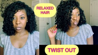 Easy Twist Out On Relaxed Hair | Low Manipulation Styles