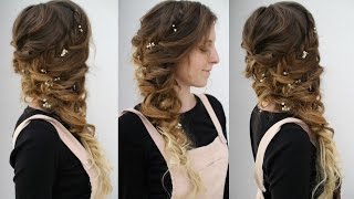 Side Swept Curly Braided Style | Cascading Hairstyles | Braidsandstyles12
