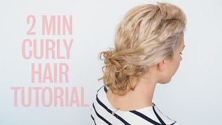 Easy Curly Hairstyle Tutorial - Curly Twist Bun