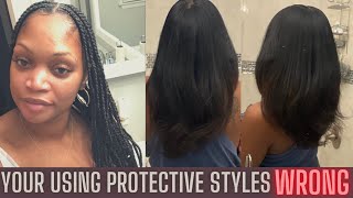 How I Use Protective Styles For Maximum Length Retention & Growth! Relaxed Hair Secrets For Success