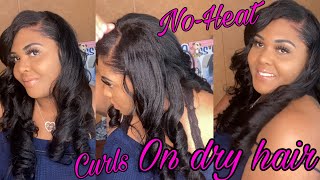 Bouncy No Heat Curls On Relaxed Hair Long Relaxed Hair.