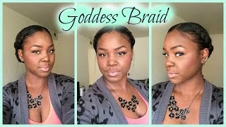 Protective Style|Goddess Braid (Relaxed Hair)
