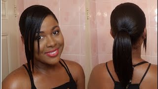 Air Drying Relaxed Hair | No Heat Straightening |Part 2 Of 2