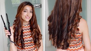 Hannah'S Hair Tutorial - Curls With A Straightener | Amelia Liana
