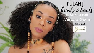 Fulani Braids & Beads | Afro Curly Clip-Ins | Sassina Hair