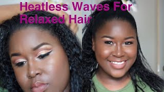 Heatless Waves For Relaxed Hair