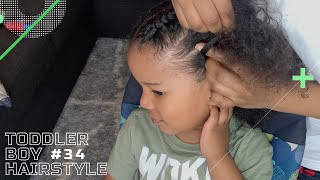 Toddler Boy Hairstyle 34 | The Easiest Braids You’Ll Ever Do! | Last Highchair Video  | #Curlyhair
