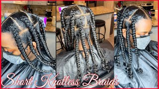 Jumbo Short Knotless With Curly Ends | Coi Leray Braids