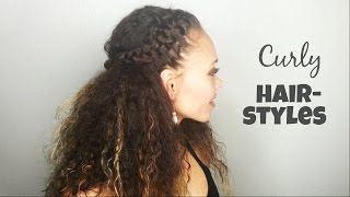 Curly Hairstyles | (My Easy Go-To Braided Hairstyles) | Chassidy Smothers