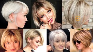 Latest Short Bob Haircuts With Amazing Hair Dye Colours Ideas For Women//Short Hair Hairstyles 2022