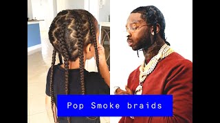 How To: Pop Smoke Inspired Braids| Kids Hairstyle| Curly Kids Hair| Style For Boys| Long Hair