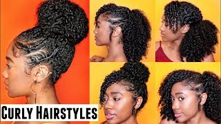 How To: 5 Easy Curly Hairstyles For Natural Hair!