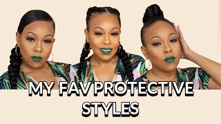 Protective Styles For Relaxed Hair - My 3 Favorite Hairstyles