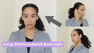 Easy Professional/ Interview Curly Hairstyle + Storytime