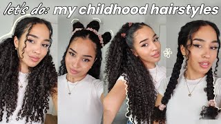 Recreating Curly Hairstyles From My Childhood! Mixed Race Kid
