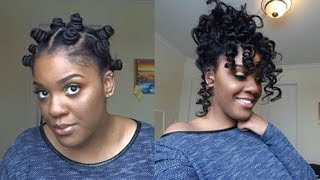 Bantu Knot Out On Relaxed Hair + Results | Peggypeg_