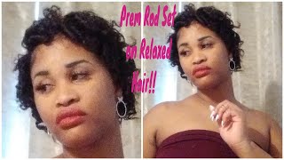 The Best Perm Rod Set On Short Relaxed Hair!!