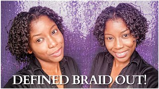 Defined Braid Out On Relaxed Hair