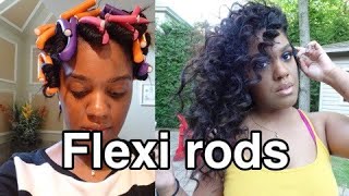 Flexi Rods On Relaxed Hair |Peggypeg_