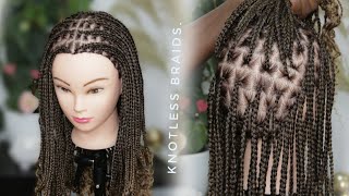 Knotless Box Braids On A Mannequin Head | Dilias Empire.