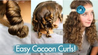 How To Create Cocoon Curls | Easy No-Heat Curls By Cute Girls Hairstyles