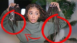 How To Curl The Ends Of Your Box Braids (Way More Natural) | Jasmeannnn