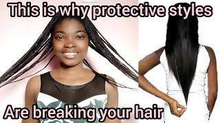 Why Protective Styles Aren'T Growing Your Hair // Relaxed Hair // Hairlistabomb