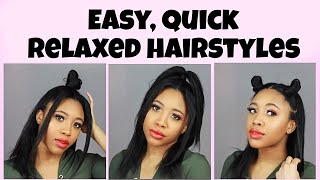 7 Easy, Quick Relaxed Hairstyles (No Heat)  | Shoulder Length Hair | Ohwge
