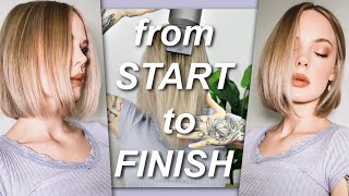 How To Style A Medium Length Bob *In Depth Hair Tutorial From Start To Finish*