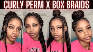 15+ Ways To Style Box Braids | Curly Perm Hairstyles
