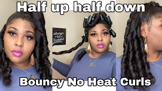No Heat Curls For Long Relaxed Hair. Dry Flexi Rod Set