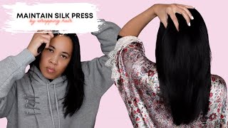 How To Wrap Your Hair | Night Time Routine For Straight Hair | Silk Press
